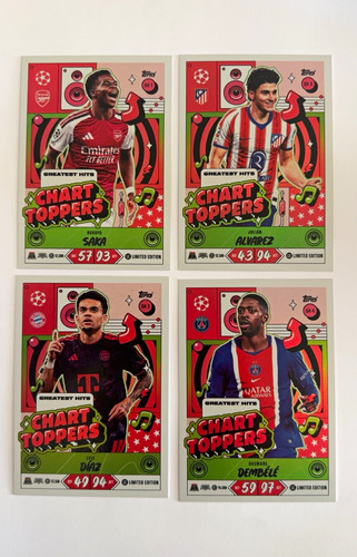 Topps greatest hits chart - topps,
