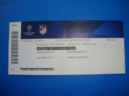Ticket atletico madrid - 23/24,